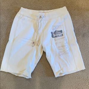Abercrombie White Sweatpants Short
